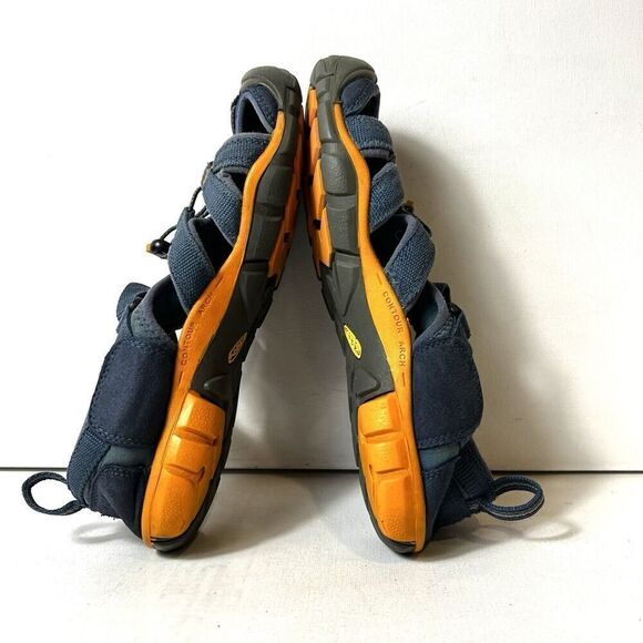 Keen Comfort Summer Hiking Sandals Big Kids 5 Blue Fabric Womens 6.5 Casual Shoe - Picture 5 of 8